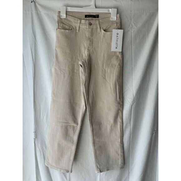 Athleta Flex Straight Crop Jean in Cream Size 2 - Picture 1 of 3